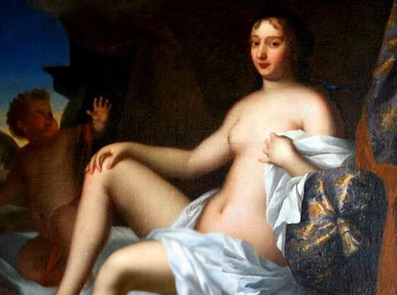 Françoise d'Aubigné, la veuve Scarron en nymphe vers 1660 par Louis de Mornay