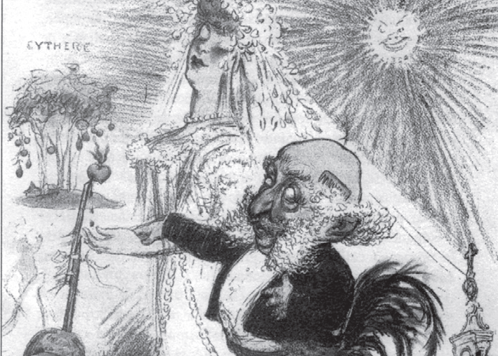 Noces d'Arthur Meyer et Charlotte de Turenne, par Léandre, dans Le Rire, 1904