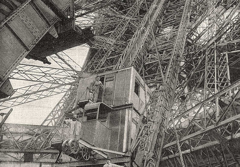 premier ascenseur tour eiffel