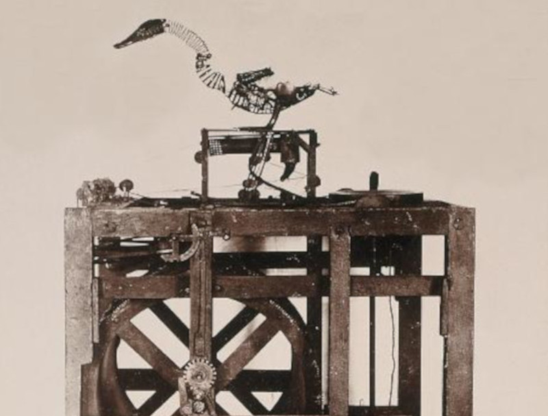 Canard automate de Vaucanson, daguerréotype, 1899